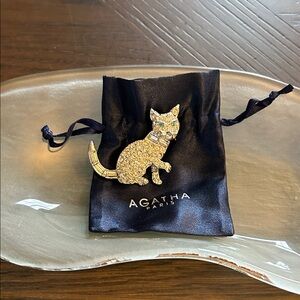 Cat Brooch with Dusty